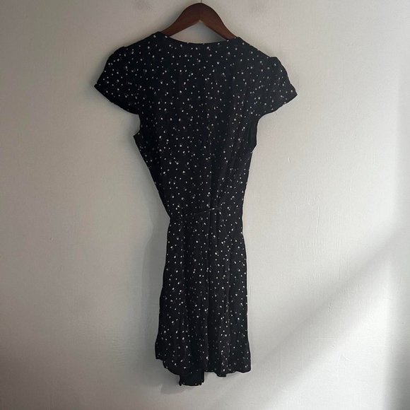 Brandy Mellville - Robbie Wrap Dress | Navy Ditsy Floral | X Small | Juniors 3 - Picture 13 of 16